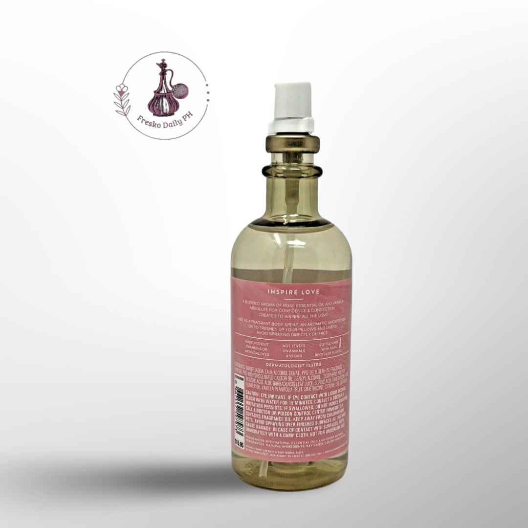 AROMATHERAPY Inspire Love Rose Vanilla Essential Oil Mist